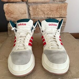 ADIDAS HOOPS 3.0 MID BASKETBALL SNEAKER TRAINERS MEN SHOES WHITE/ RED SIZE 13‎